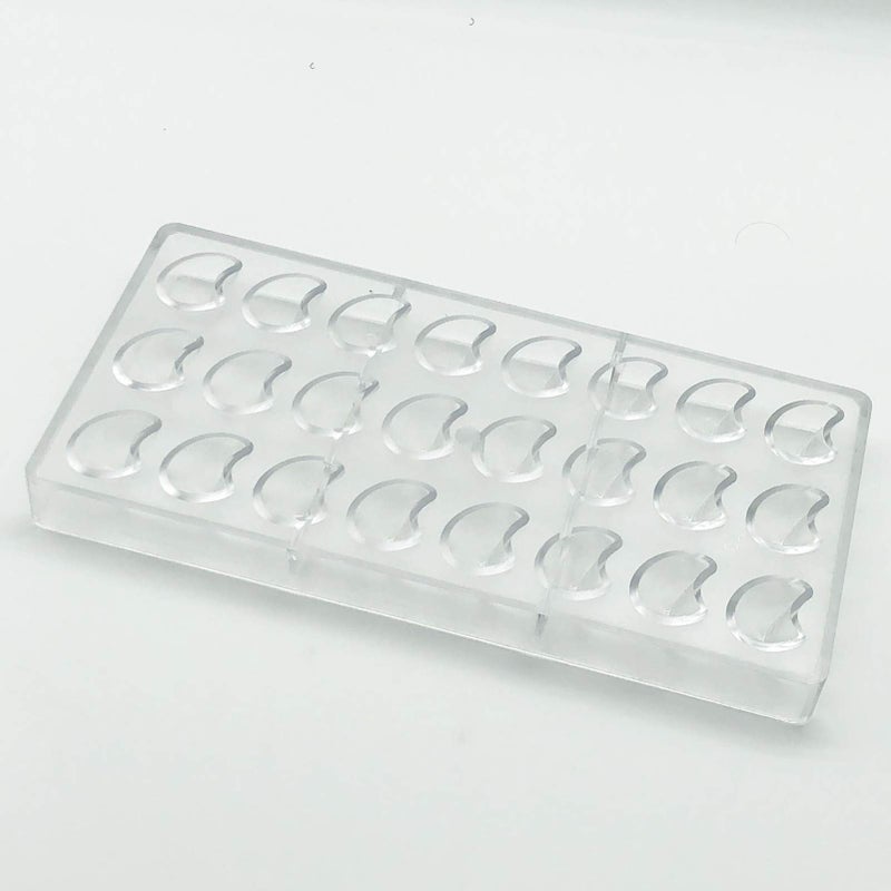 Goldbaking Moon Shaped Polycarbonate Chocolate Mold Hard PC Candy Mold Tray Clear Chocolate Tray - Image 3
